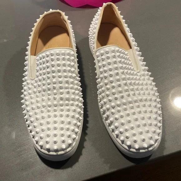 Mens Christian Louboutin Paris Roller Boat Shoes Pik boat leather low trainers Christian Louboutin Gold size  main image 2